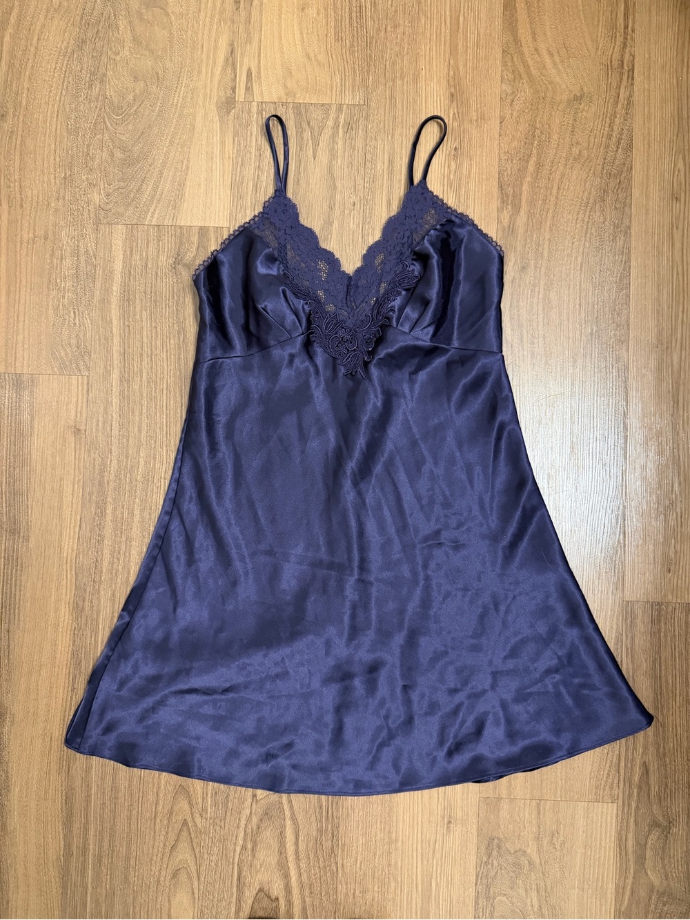 Vintage 90s Victoria’s Secret Dark Purple Lace Slip